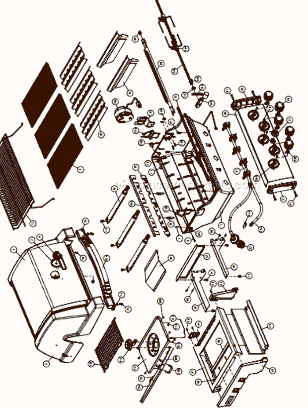 Page A Diagram and Parts List for 9877-87 Sovereign 90 Broil King Grill